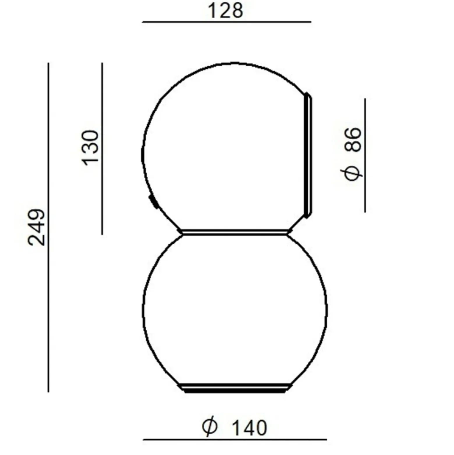 Stilnovo Gravitino LED-pöytälamppu, magneetti, musta