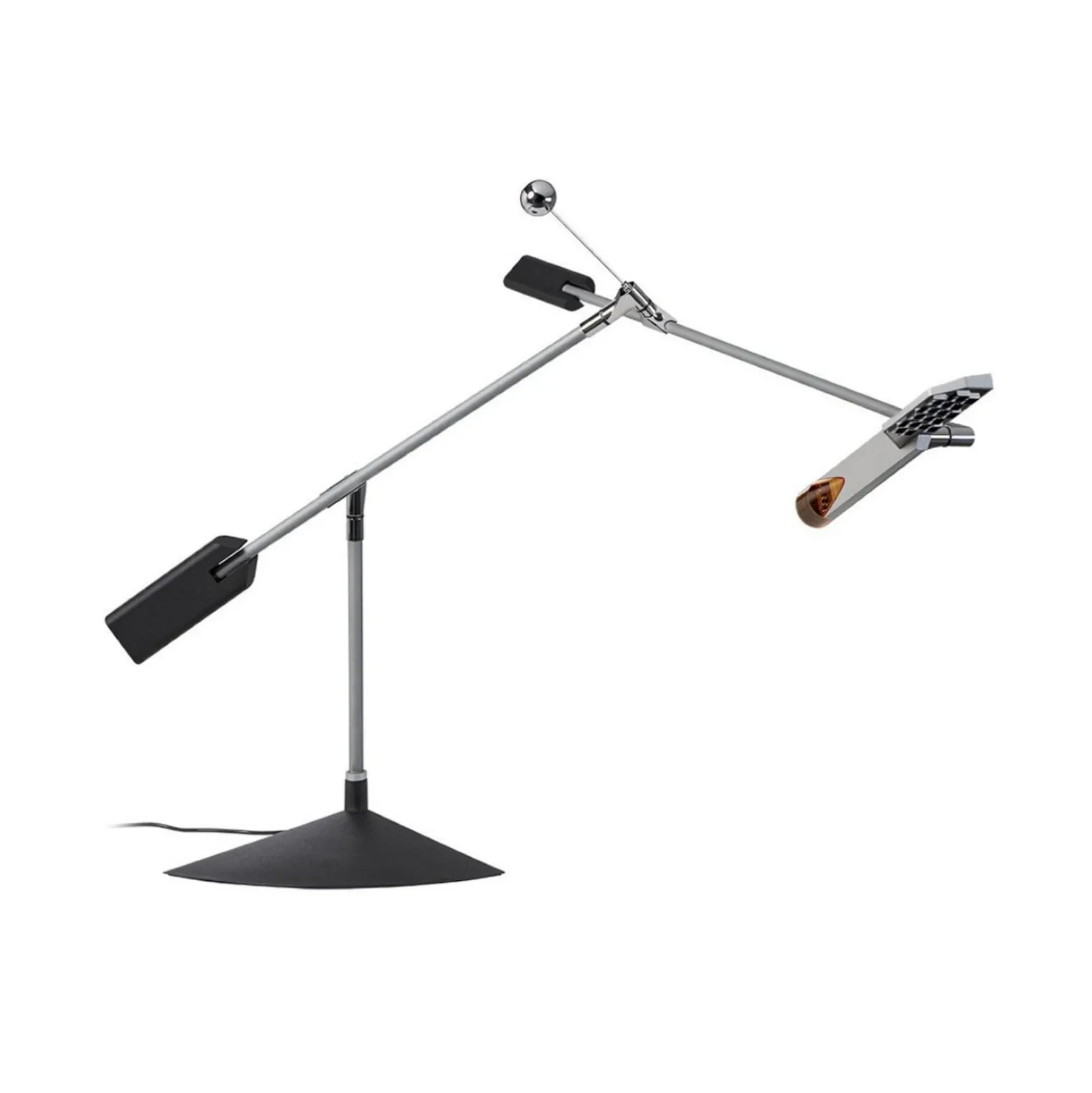 Stilnovo LED-pöytälamppu Halley, ulottuvuus 100 cm, harmaa