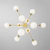 Stilnovo-riippuvalo Galassia, kullanvärinen, Ø 120 cm, 12-lamppuinen.
