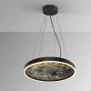 Stone LED-riippuvalaisin, Ø 60 cm, CCT, musta, metalli, akryyli
