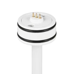 Suarez ladattava LED-pöytävalaisin, valkoinen, korkeus 39 cm, metallia