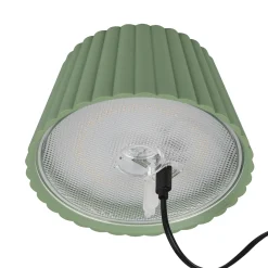 Suarez LED ladattava pöytävalaisin, vihreä, korkeus 39 cm, metallia