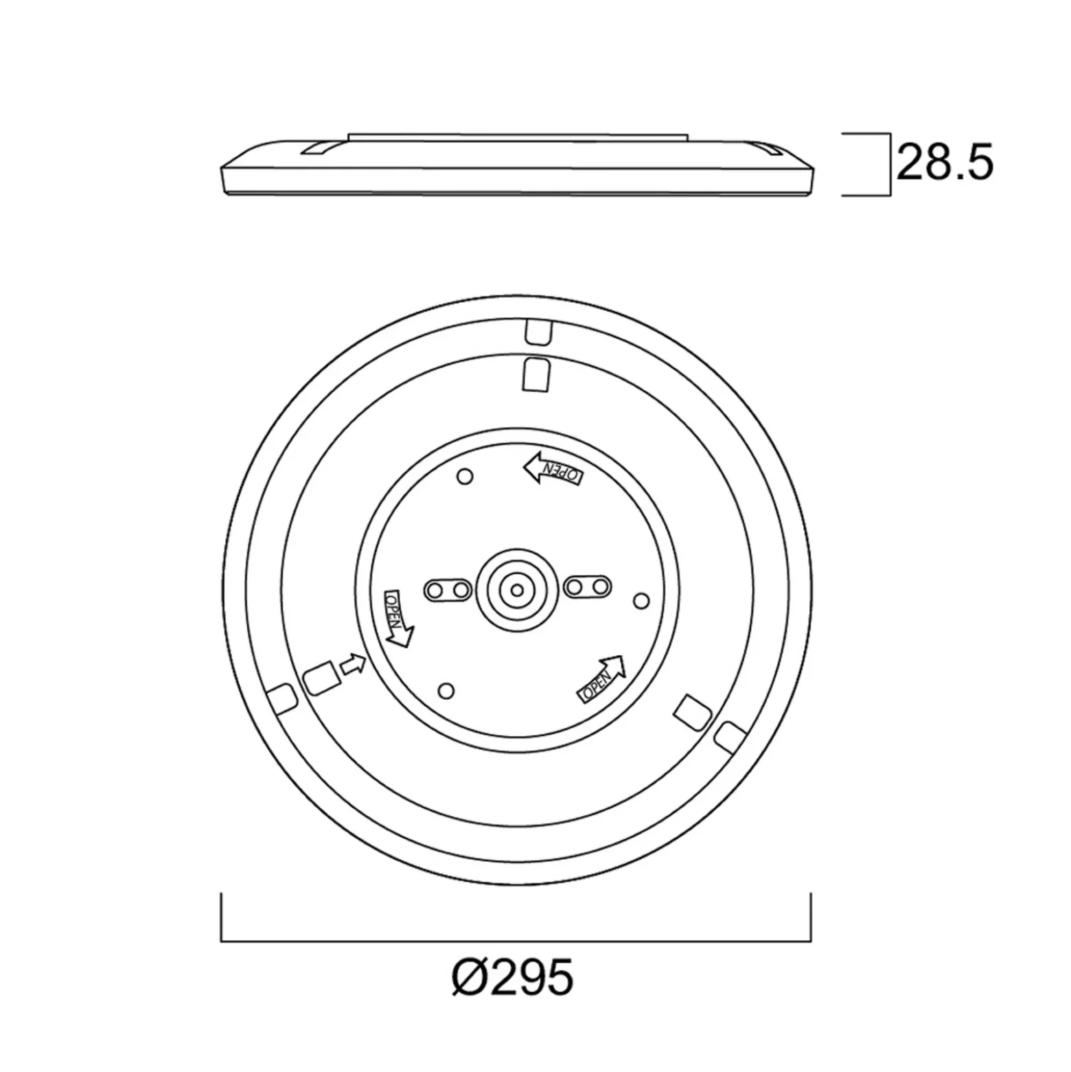 Sylvania LED-kattovalaisin SylRadiance, Ø 30 cm valkoinen PMMA IP54