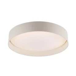 TAVOLI-LED-kattovalaisin, beige, Ø 39 cm, metalli, CCT, himmennettävä