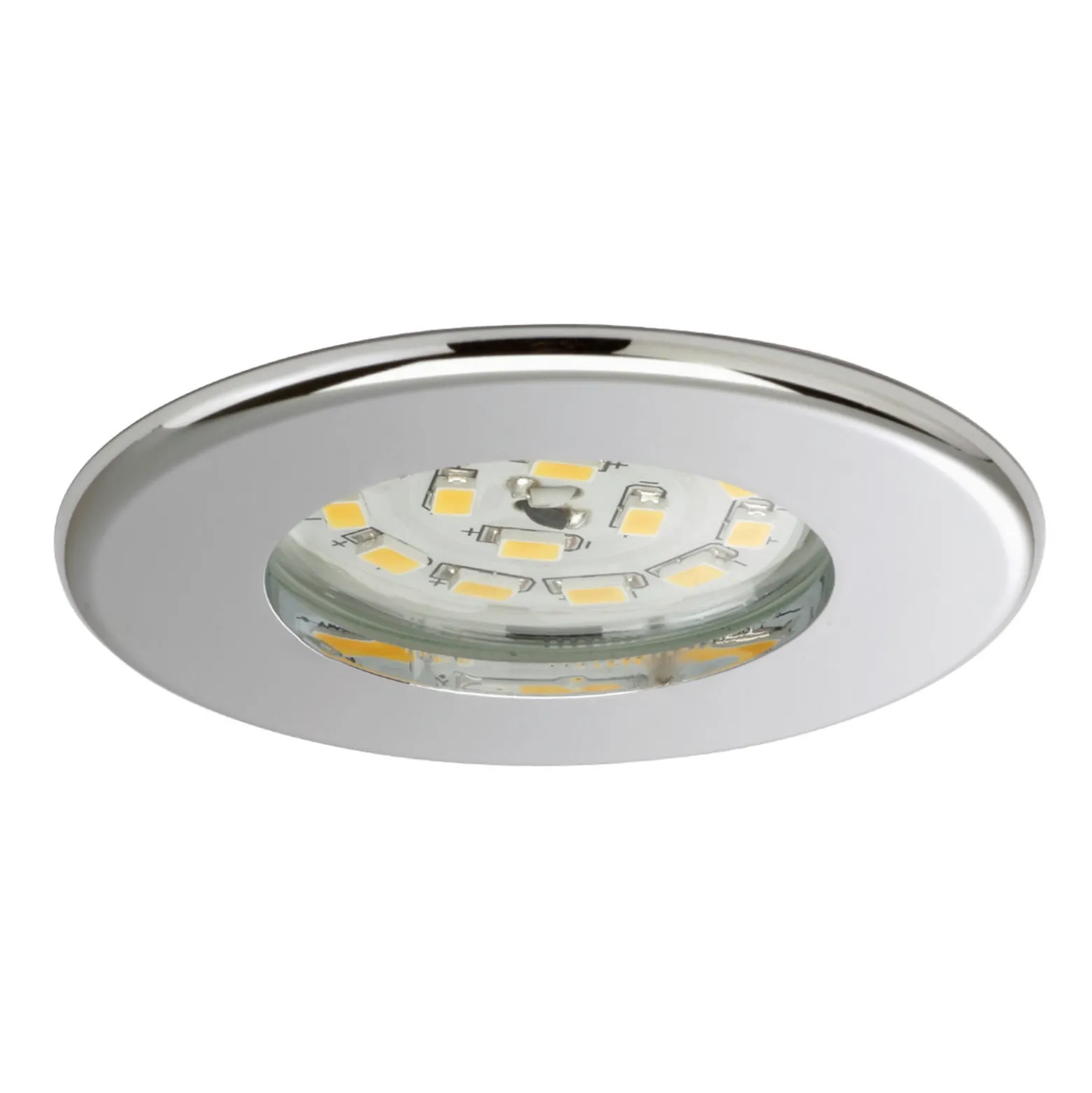 Tehokas LED-uppokohdevalaisin Nikas IP44 kromi