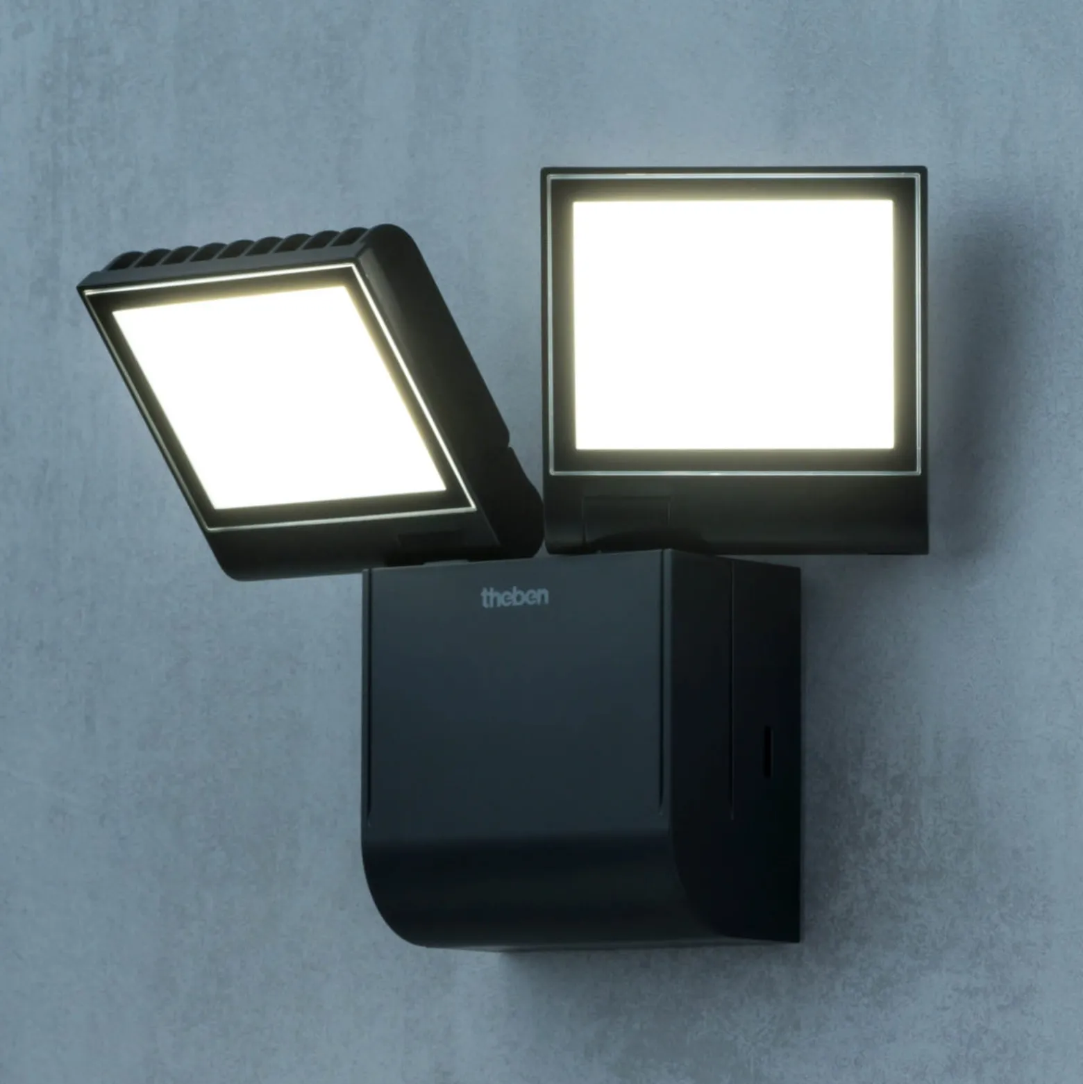 Theben LED-ulkoseinävalaisin theLeda S17-100L, musta, 2-valoinen