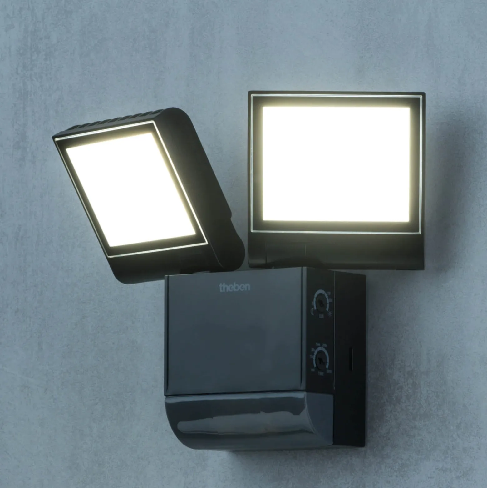 Theben LED-ulkoseinävalaisin theLeda S17-100, musta Sensor