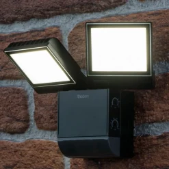 Theben LED-ulkoseinävalaisin theLeda S17-100, musta Sensor
