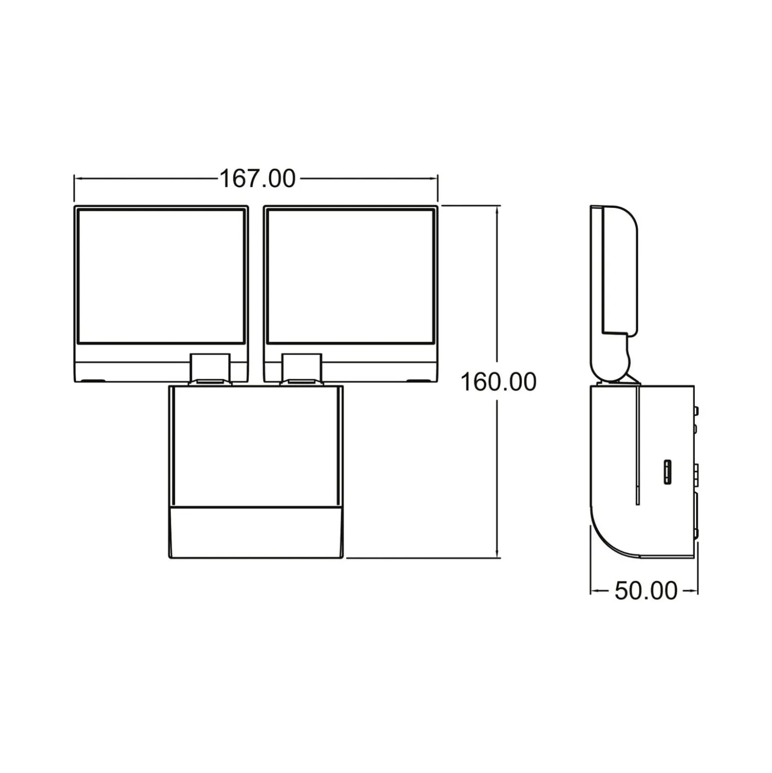 Theben LED-ulkoseinävalaisin theLeda S17-100, musta Sensor