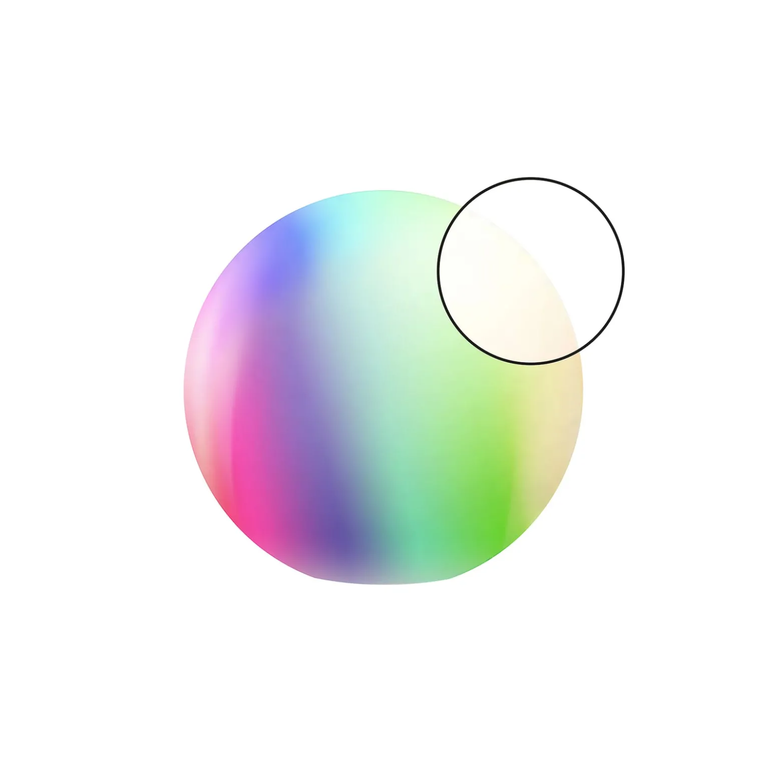 tint Calluna Solar LED-pallo, CCT, RGB, Ø 35 cm