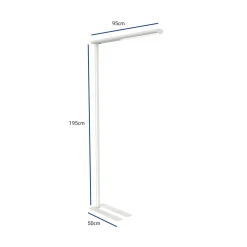 Toimiston LED-lattiavalaisin MAULjet, valkoinen, korkeus 195 cm