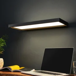 Toimiston LED-seinävalo Rick musta, perusvalkoinen