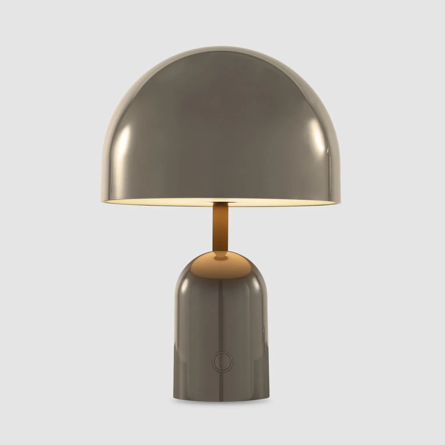 Tom Dixon Akku-pöytälamppu BELL PORTABLE, taupe, 28 cm IP44