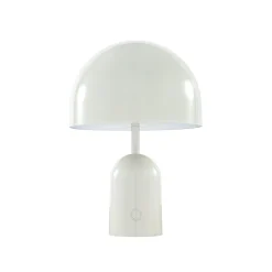 Tom Dixon Akku-pöytälamppu BELL PORTABLE, vaaleanharmaa 28 cm IP44
