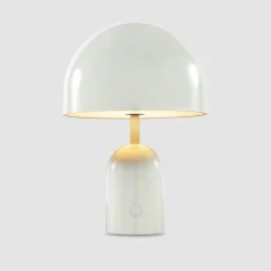 Tom Dixon Akku-pöytälamppu BELL PORTABLE, vaaleanharmaa 28 cm IP44