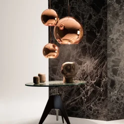 Tom Dixon Copper Trio Round -riippuvalo, 3 lamppua