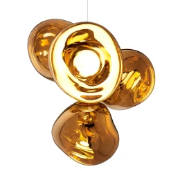 Tom Dixon LED-kattokruunu Melt Chandelier, kultainen