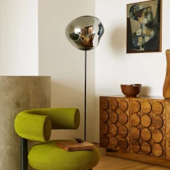Tom Dixon LED-lattiavalo Melt Cone Slim, kromivärinen, Euro