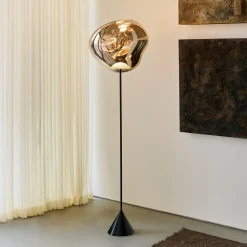 Tom Dixon LED-lattiavalo Melt Cone Slim, kuparinen, Euro
