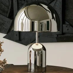 Tom Dixon LED-pöytälamppu Bell, hopeanvärinen, 43 cm, himmennettävä