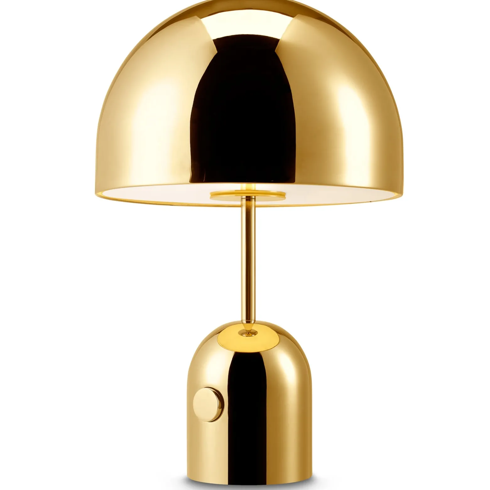 Tom Dixon LED-pöytälamppu Bell, kultainen, 43 cm, himmennettävä