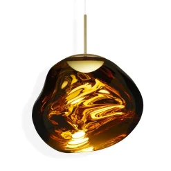 Tom Dixon LED-riippuvalaisin Melt, Ø 50 cm, kultainen