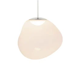 Tom Dixon LED-riippuvalaisin Melt, Ø 50 cm, opaali/hopeanvärinen