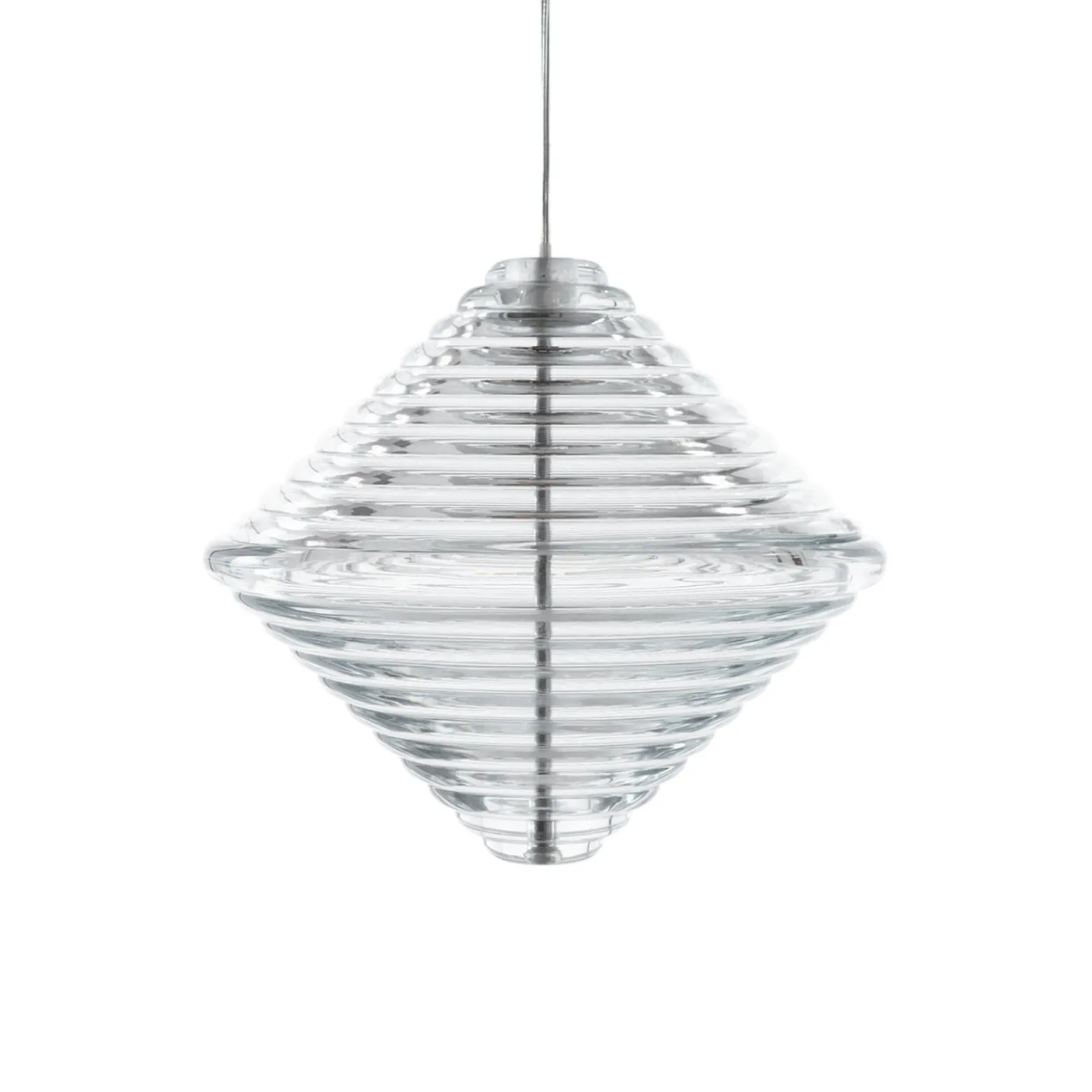Tom Dixon LED-riippuvalaisin Press Cone, kirkas, Ø 34 cm, 927