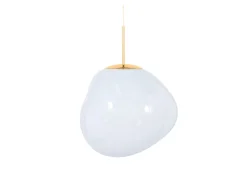 Tom Dixon LED-riippuvalo Melt, Ø 50 cm, opaali/kulta