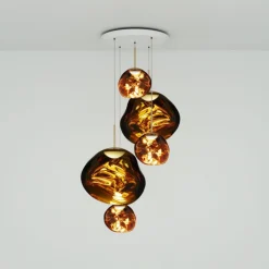 Tom Dixon riippuvalo Melt Large Round, Ø 95 cm, kulta