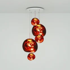 Tom Dixon riippuvalo Melt Large Round, Ø 95 cm, kupari