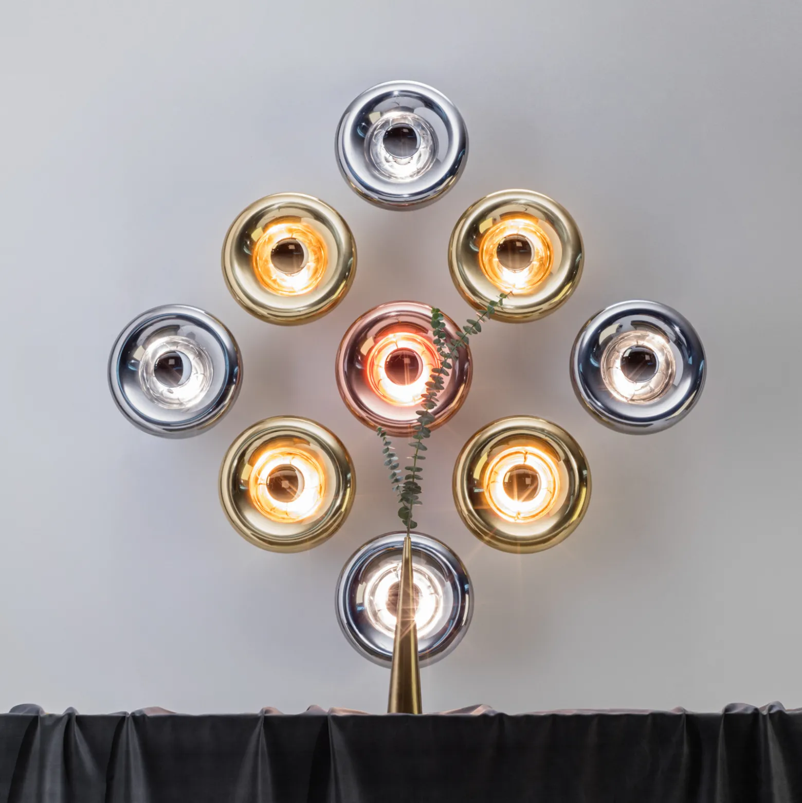 Tom Dixon Void Surface -LED-seinälamppu, teräs