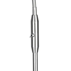 Tommy lattiavalaisin, nikkeli/valkoinen, korkeus 130 cm, metalli/kangas