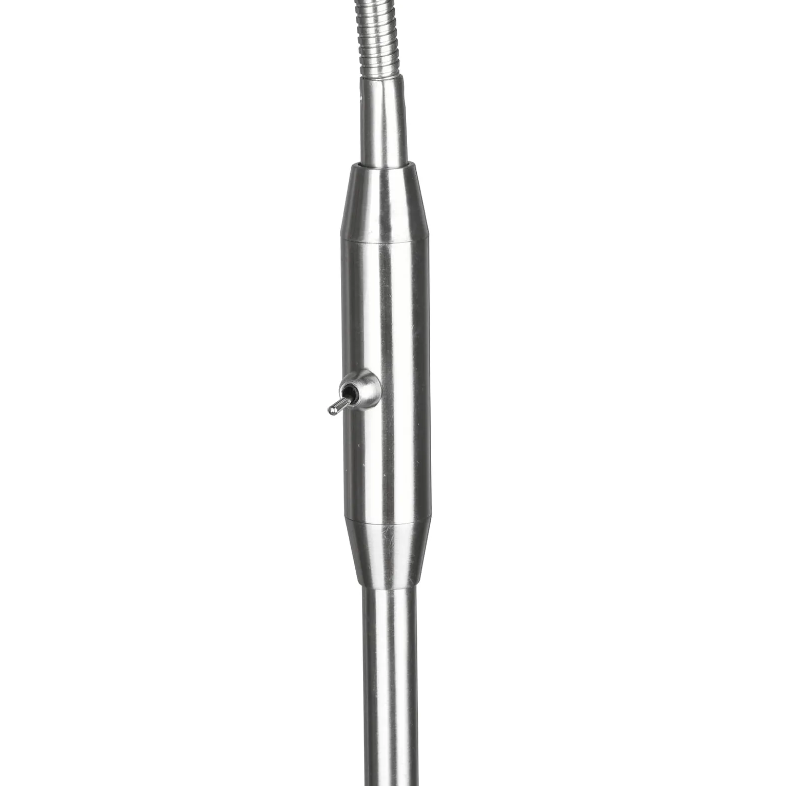Tommy lattiavalaisin, nikkeli/valkoinen, korkeus 130 cm, metalli/kangas