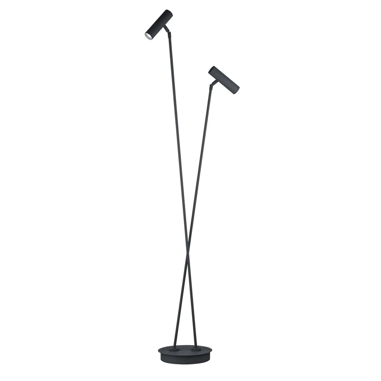 Tom Pro LED-lattiavalaisin, musta, 2-valo, CCT, himmennin