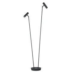 Tom Pro LED-lattiavalaisin, musta, 2-valo, CCT, himmennin