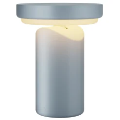 Topo-LED-akkukäyttöinen pöytälamppu, vaaleansininen, korkeus 20 cm,