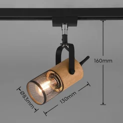 Tosh-kiskonvalaisin DUOlineen, mattamusta, puuosat yksityiskohdat