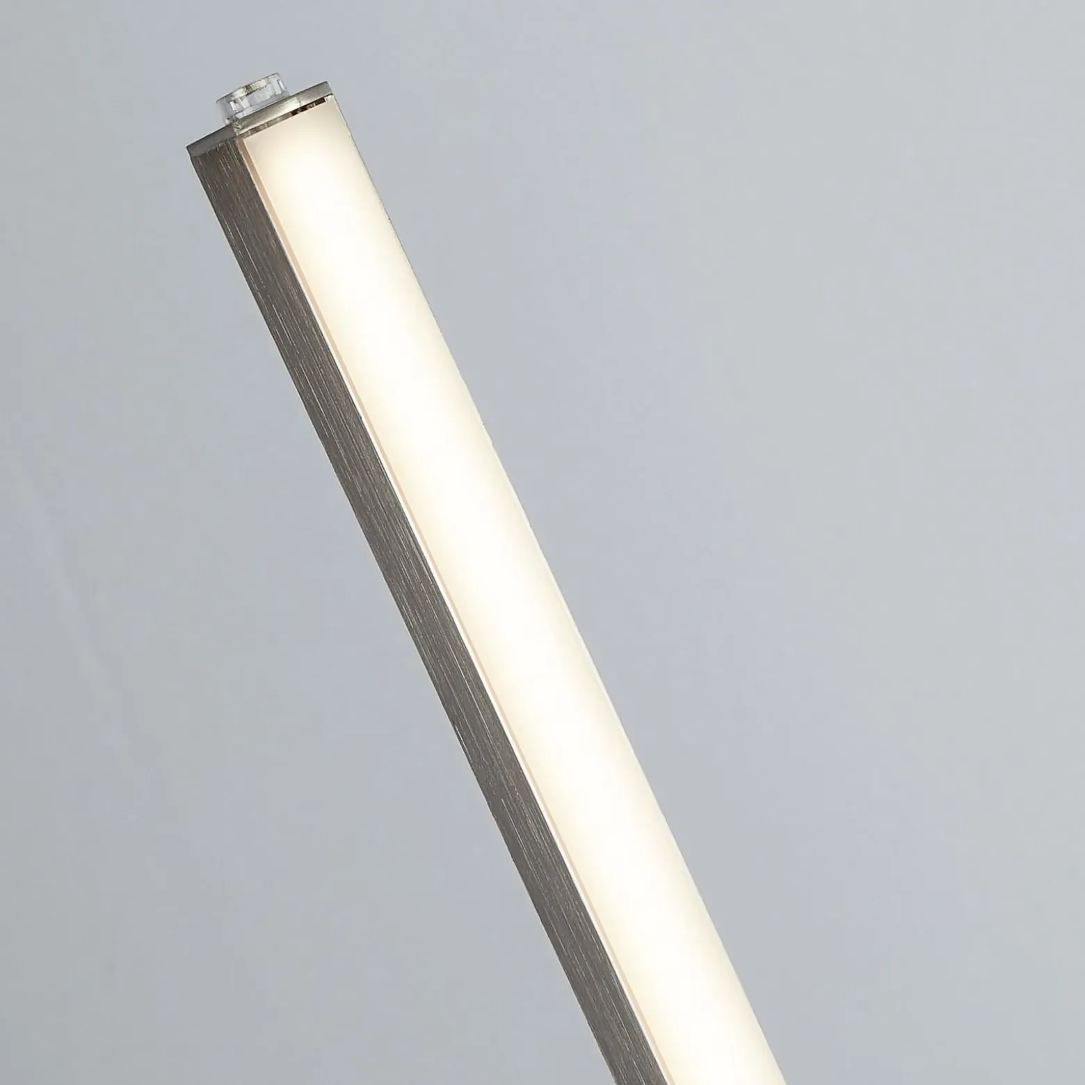 Tribeca LED-lattiavalaisin, hopea/opalvalkoinen, metalli, CCT, 150 cm