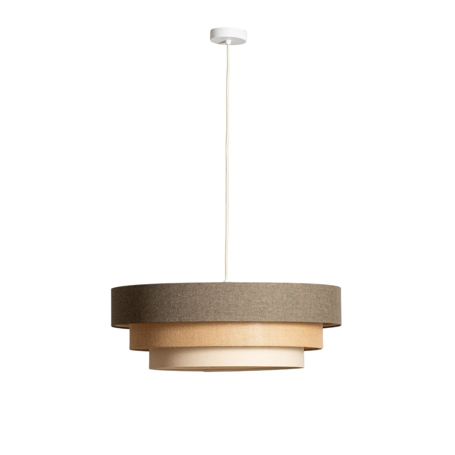 Triniti-riippuvalaisin, ruskea/beige/cream, Ø 60 cm, tekstiili