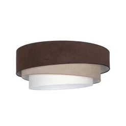 Trio-kattovalaisin, ruskea/beige, halkaisija 60 cm, tekstiili, E27