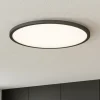Tuco-LED-kattovalaisin CCT, himmennys, musta Ø50cm