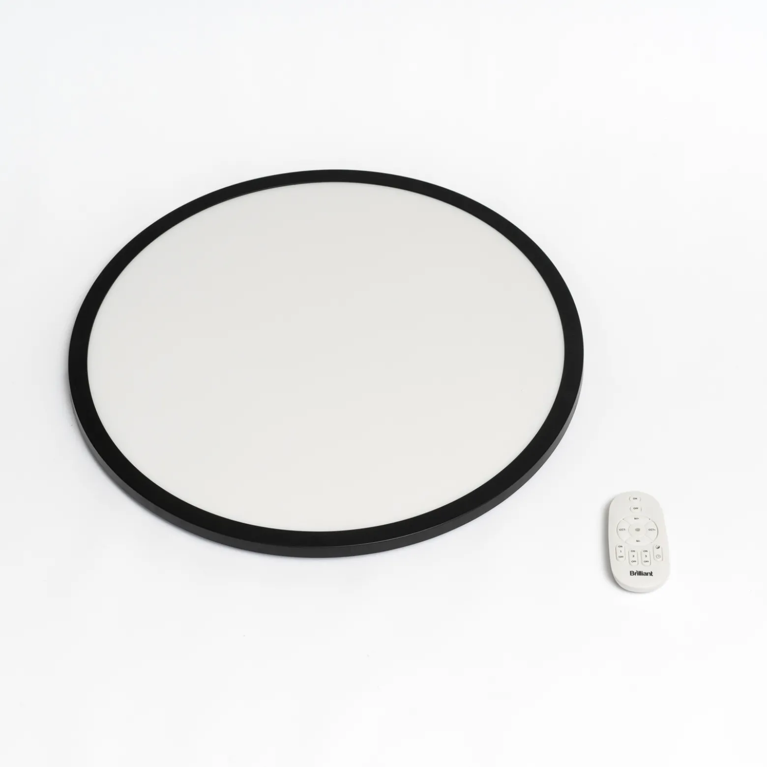 Tuco-LED-kattovalaisin CCT, himmennys, musta Ø50cm