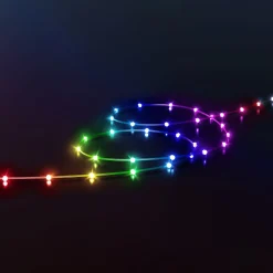 Twinkly Dots LED-ketju RGB, musta, IP44, 10m