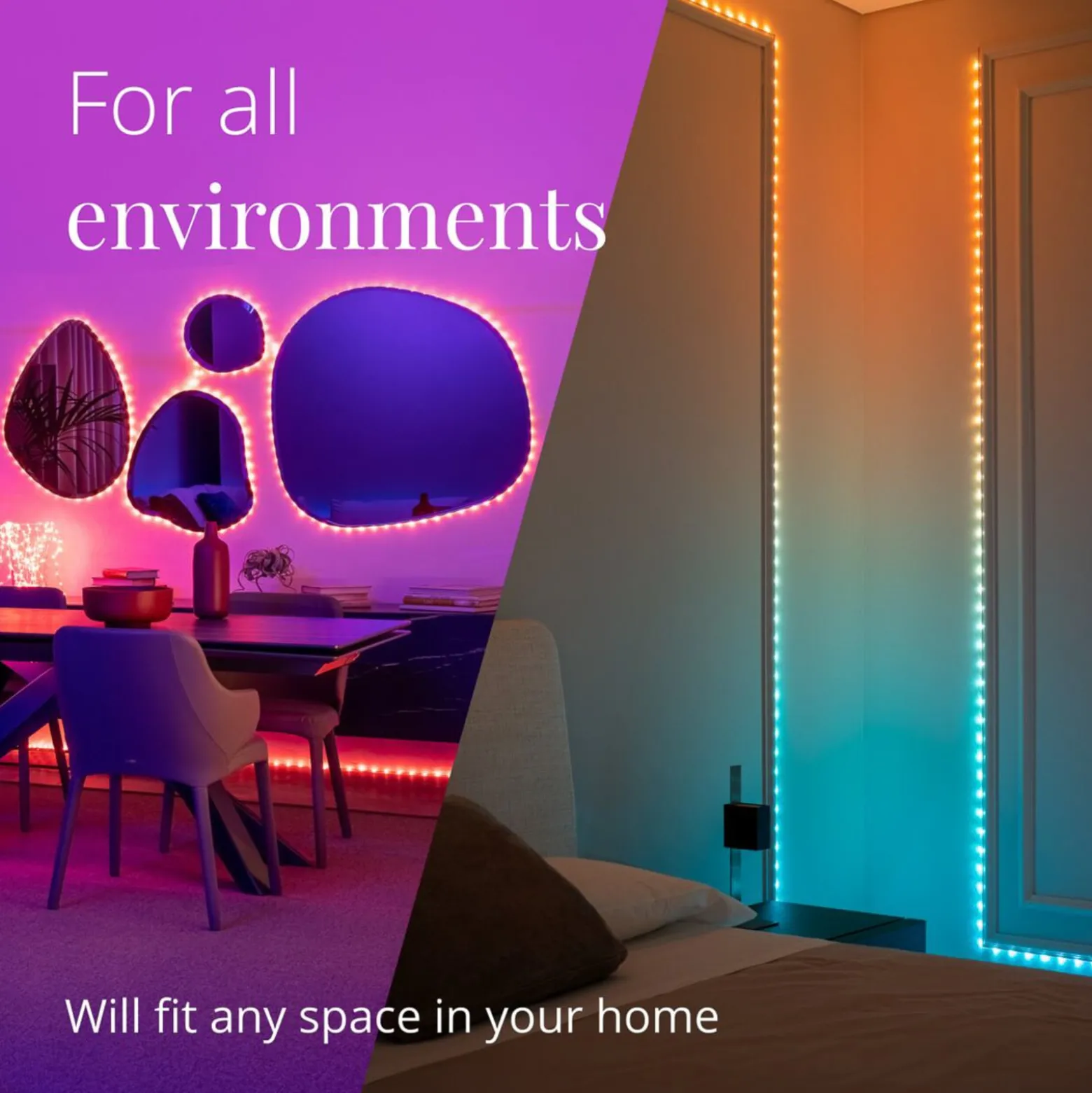 Twinkly Dots LED-ketju RGB, musta, IP44, 10m
