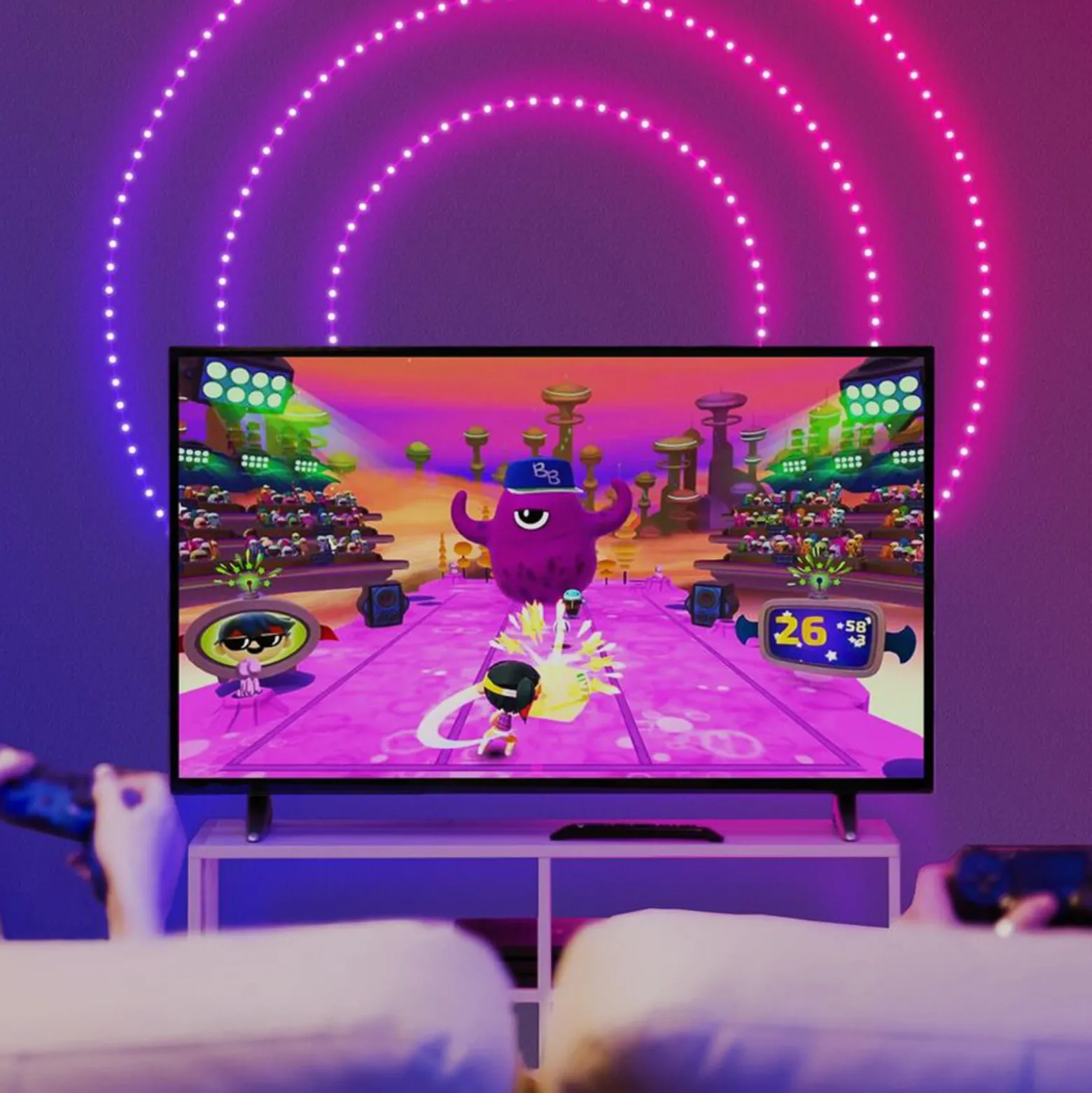 Twinkly Dots LED-ketju RGB, musta, IP44, 10m