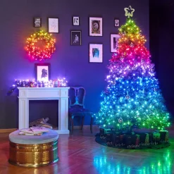 Twinkly RGB keijuvalot, musta, 250 valoa 20m