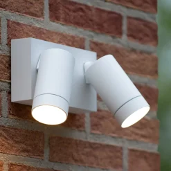 Ulkona käytettävä seinävalaisin Taylor Sensor, 2-valo valkoinen