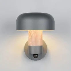 Ulkopuolinen seinävalaisin Fraser Sensor, harmaa/puun näköinen, alumiini IP54