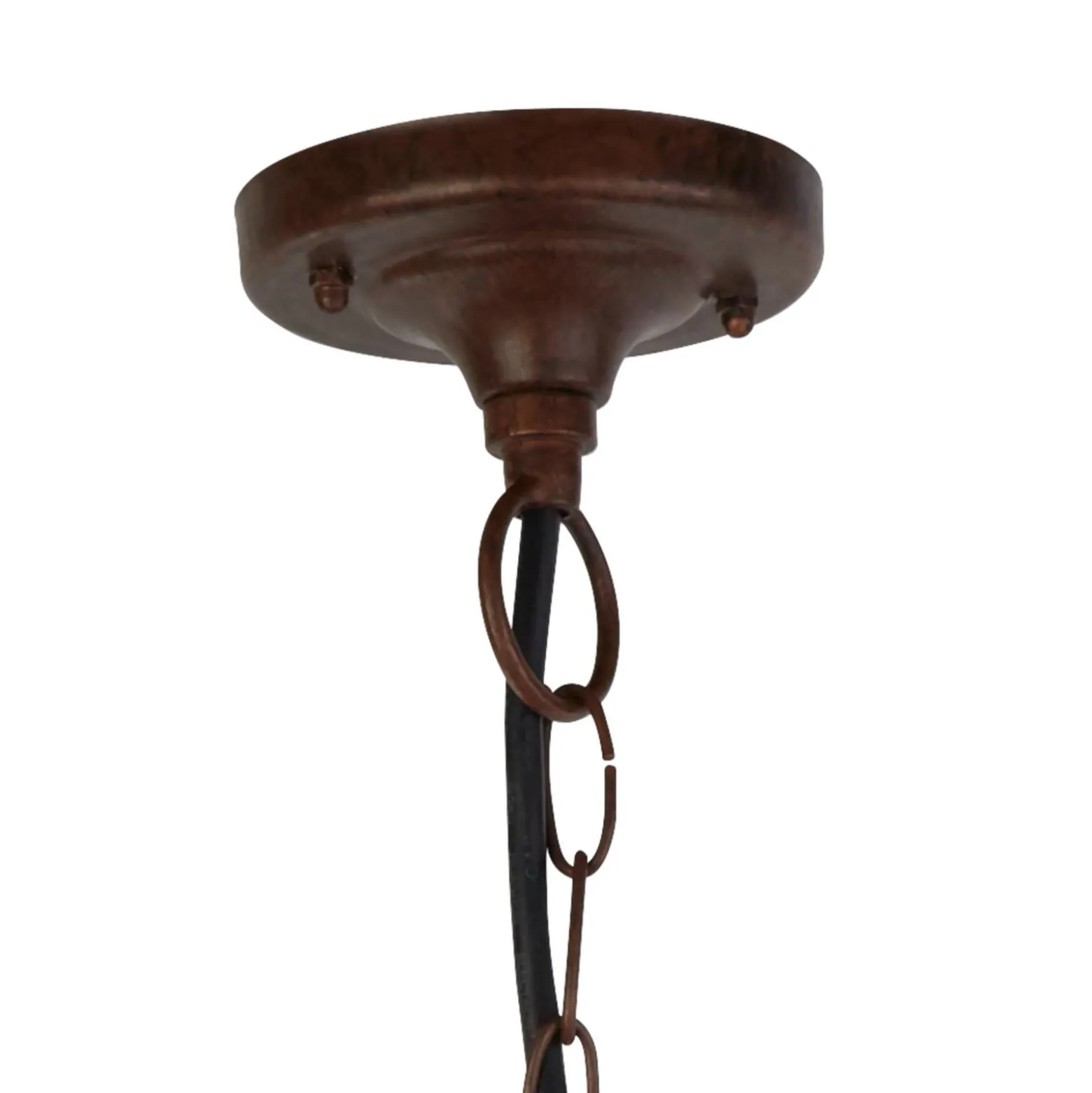 Ulkoriippuvalaisin, ruosteenruskea, Ø 22 cm, metalli/lasi